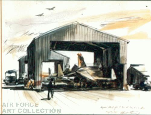 REPAIR SHED FOR F-4S AT CAM RANH BAY